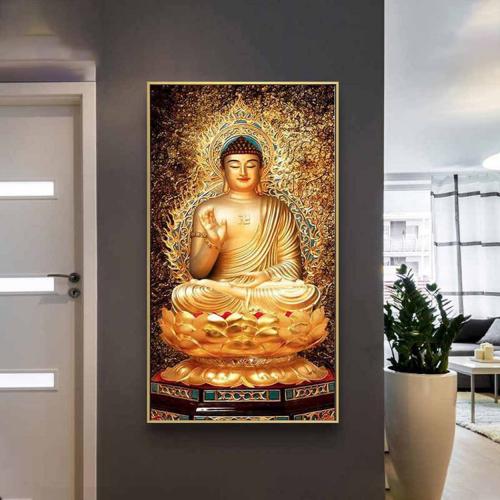 Tranh Canvas Phật Tổ Như Lai bằng vàng