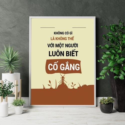 Tranh động lực: Không có gì là không thể với một người luôn biết cố gắng