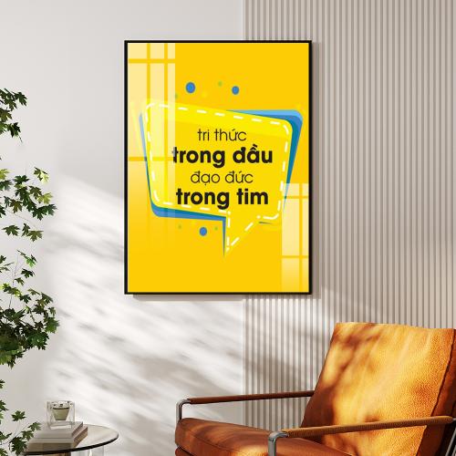 Tranh slogan văn phòng: Tri thức trong đầu đạo đức trong tim