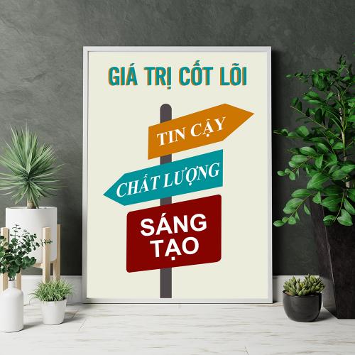 Tranh động lực Giá trị cốt lõi: Tin Cậy - Chất Lượng- Sáng Tạo