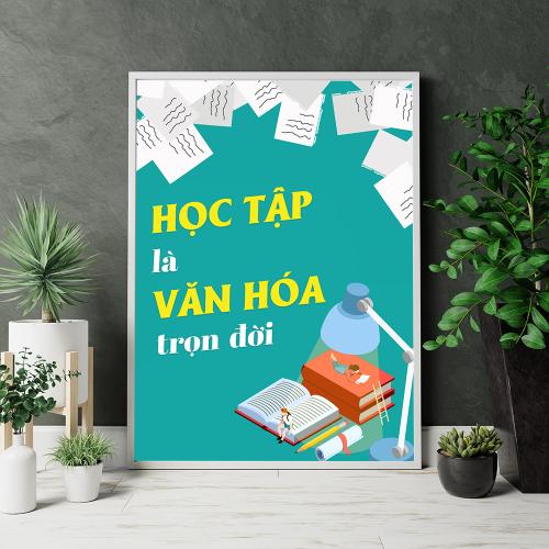 Tranh động lực Học tập là văn hóa trọn đời