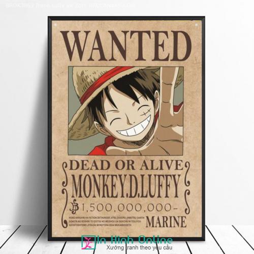 Tranh Luffy Truy Nã - Tranh Luffy Wanted Poster