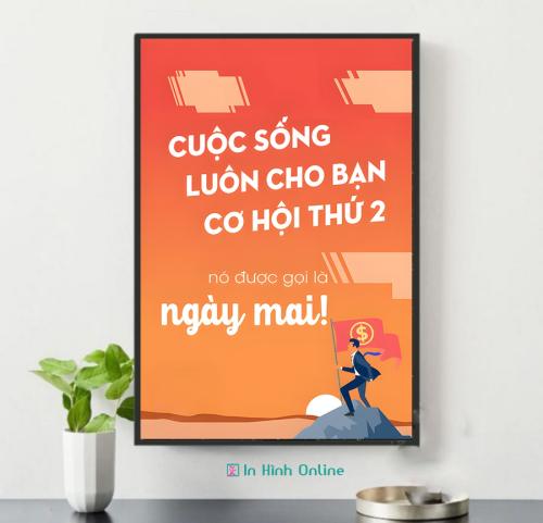 Tranh động lực: Cuộc sống luôn cho bạn cơ hội thứ hai, nó được gọi là ngày mai