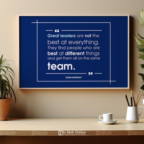 Tranh động lực tiếng Anh: Great leaders are not the best at everything