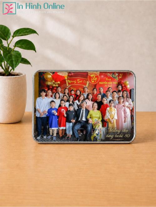 Khung ảnh để bàn mừng thọ tặng ông bà
