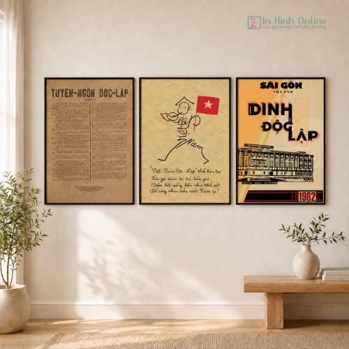 Bộ 3 tranh Quốc khánh 2/9 bản tuyên ngôn độc lập