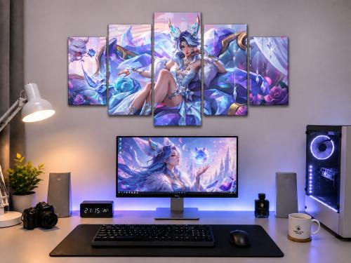 Tranh Liên Minh Huyền Thoại Ahri Crystal Rose