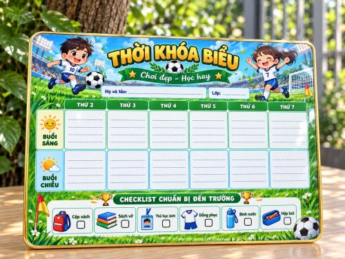 Thời Khóa Biểu Để Bàn Bóng Đá – Chơi Đẹp Học Hay