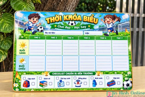 Thời Khóa Biểu Để Bàn Bóng Đá – Chơi Đẹp Học Hay