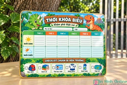 Thời Khóa Biểu Để Bàn Khủng Long Khám Phá Vui Nhộn