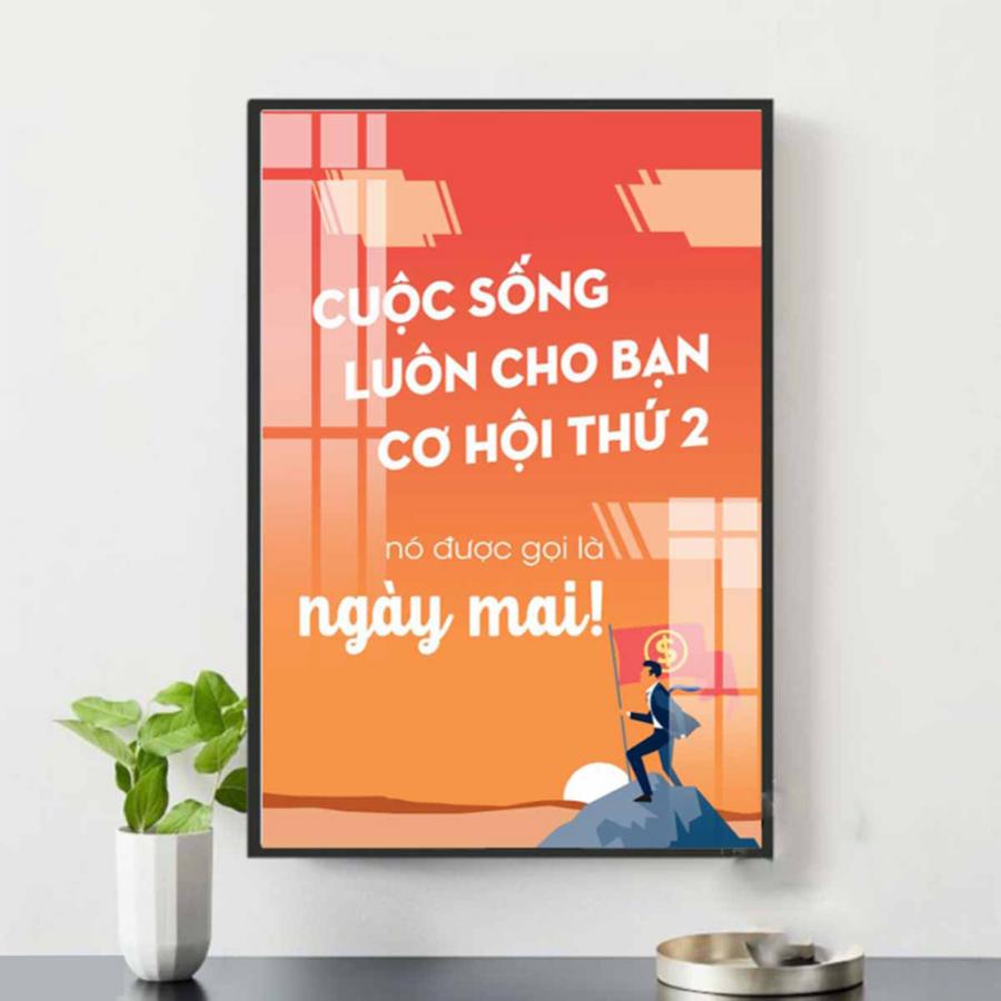 Tranh động lực: Cuộc sống luôn cho bạn cơ hội thứ hai, nó được gọi là ngày mai