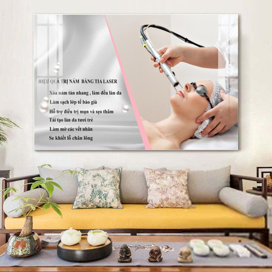 Tranh trang trí spa trị nám bằng tia laser