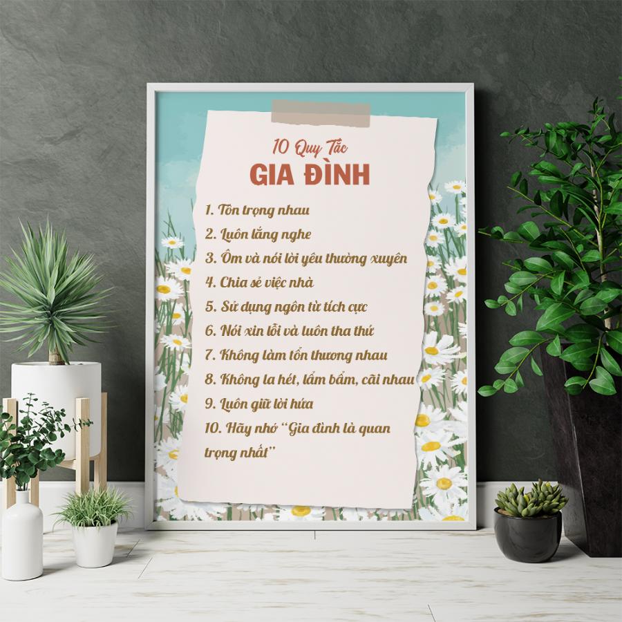 Tranh 10 Quy tắc gia đình ấn tượng