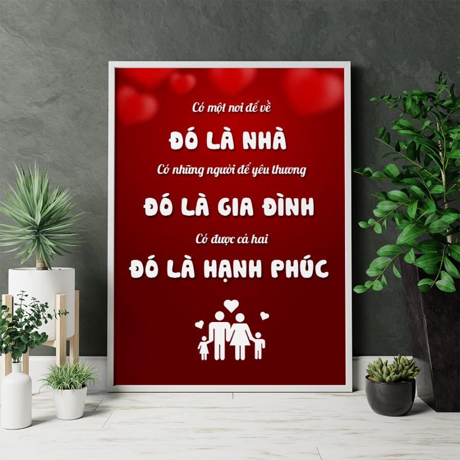 Tranh treo tường Gia đình Hạnh Phúc cho gia đình hiện đại