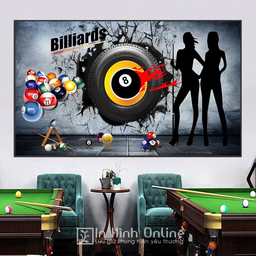 Tranh trang trí Billiards Club đẹp ấn tượng