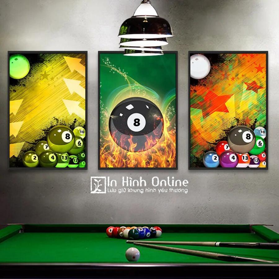 Bộ 3 Tranh Bida được lựa chọn hàng đầu trang trí quán Billiards club