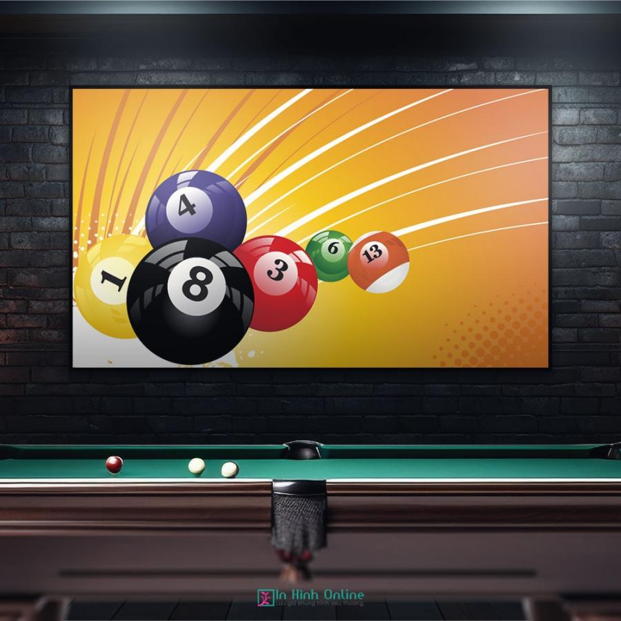 Tranh trang trí phòng billiard hiện đại