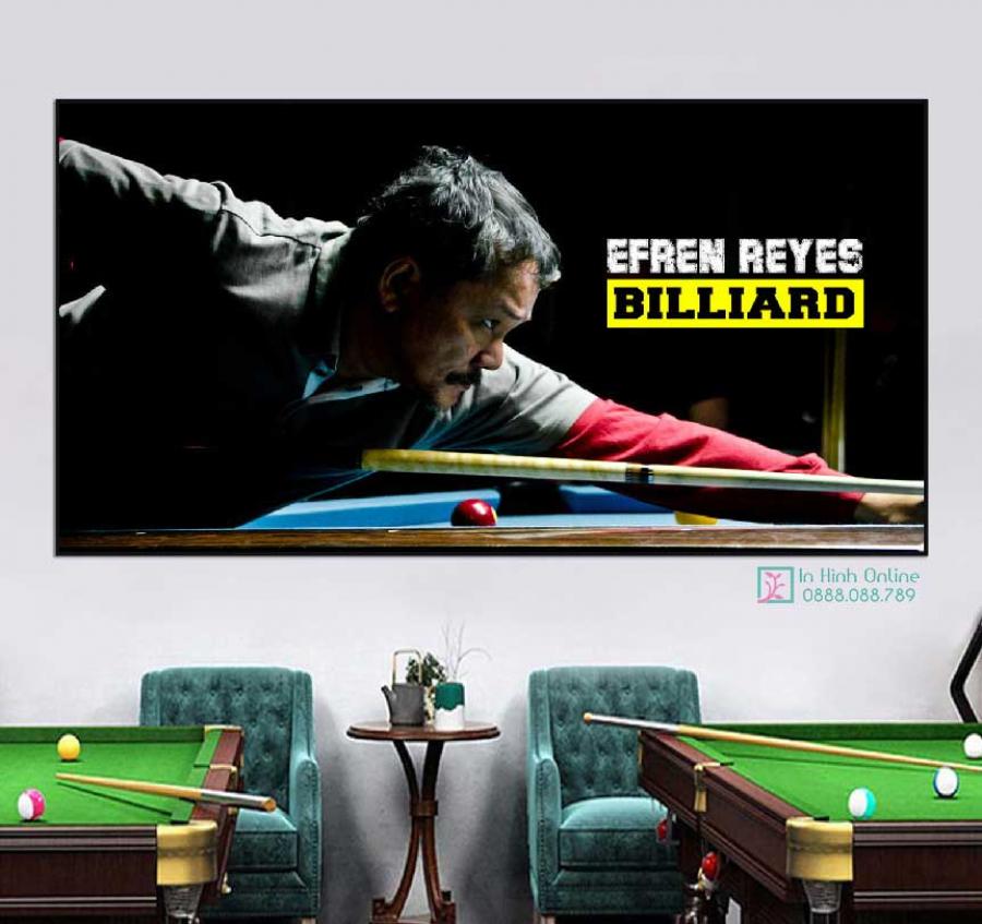 Tranh trang trí quán bida cơ thủ Efren Reyes
