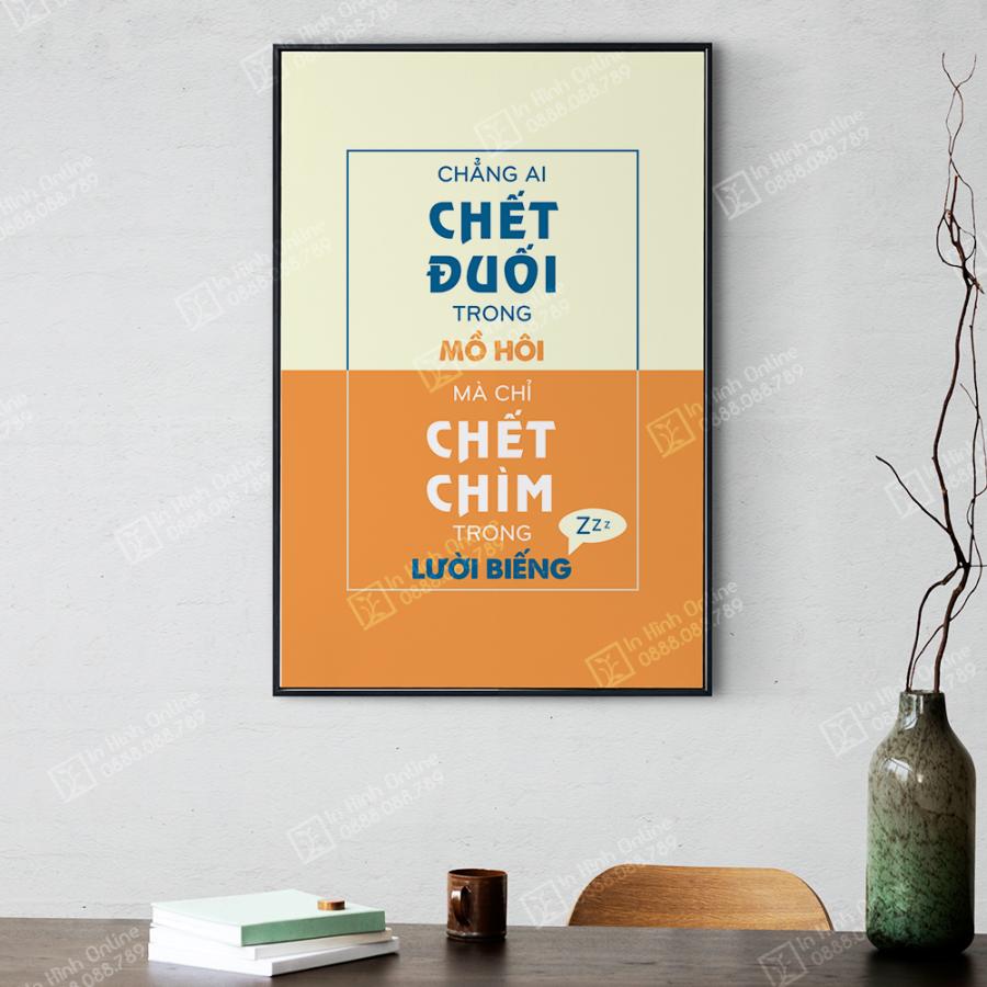 Tranh động lực: Chẳng ai chết đuối trong mồ hôi mà chỉ chết chìm trong lười biếng