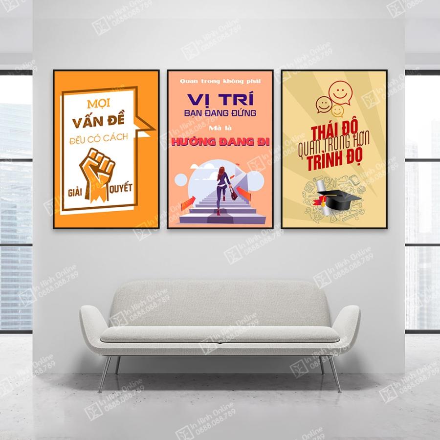 Bộ 3 tranh động lực văn phòng