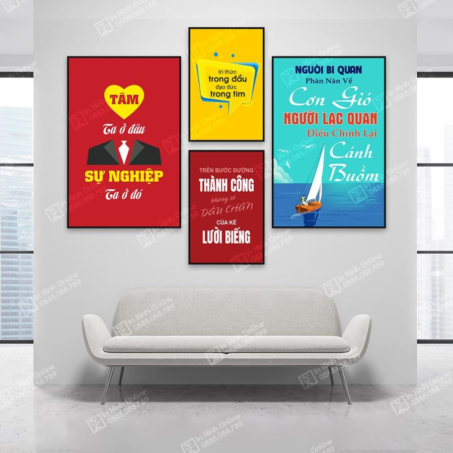 Bộ 4 tranh động lực văn phòng