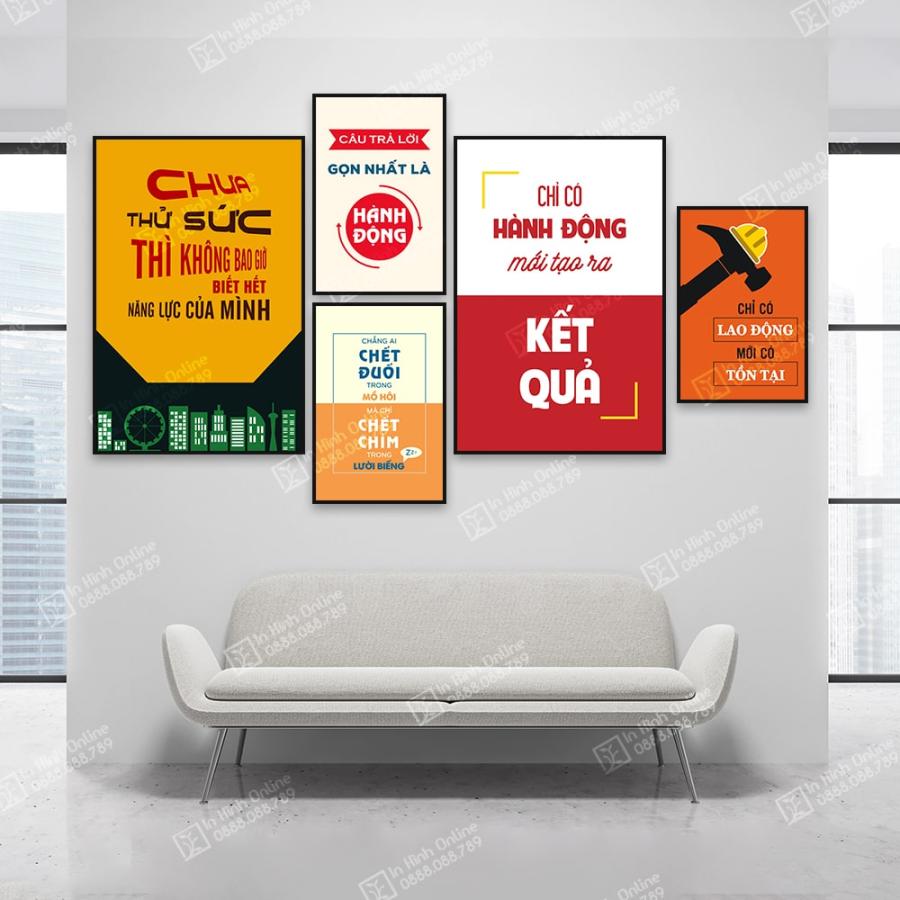 Bộ 5 tranh động lực văn phòng