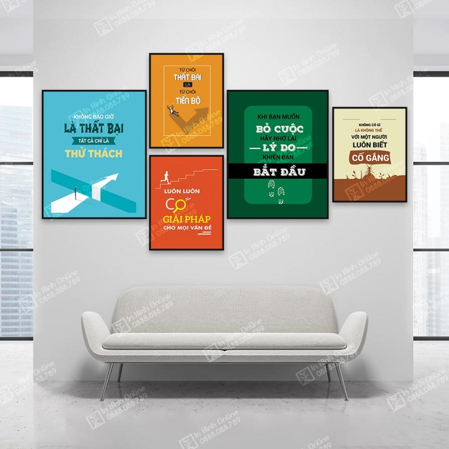 Bộ tranh động lực văn phòng khích lệ làm việc