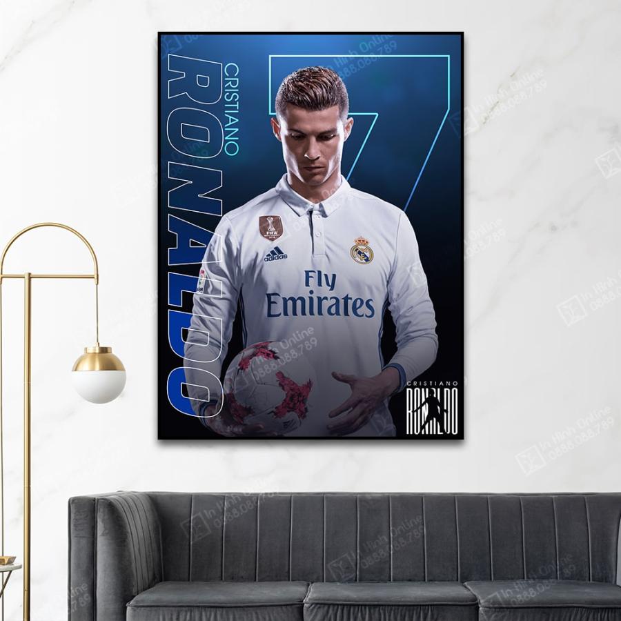 Tranh treo tường Cristiano Ronaldo khoác áo Real Madrid mùa giải 2016
