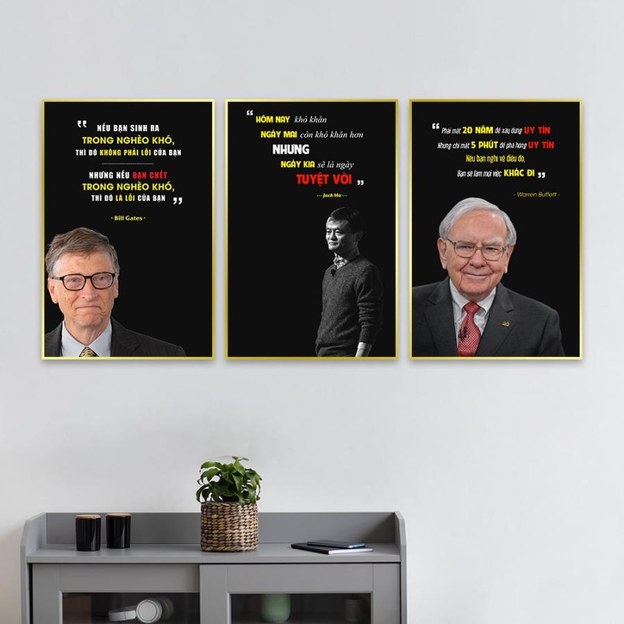 Bộ 3 tranh động lực truyền cảm hứng của người nổi tiếng