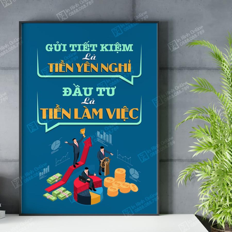 Tranh động lực: Gửi tiết kiệm là tiền yên nghỉ đầu tư là tiền làm việc