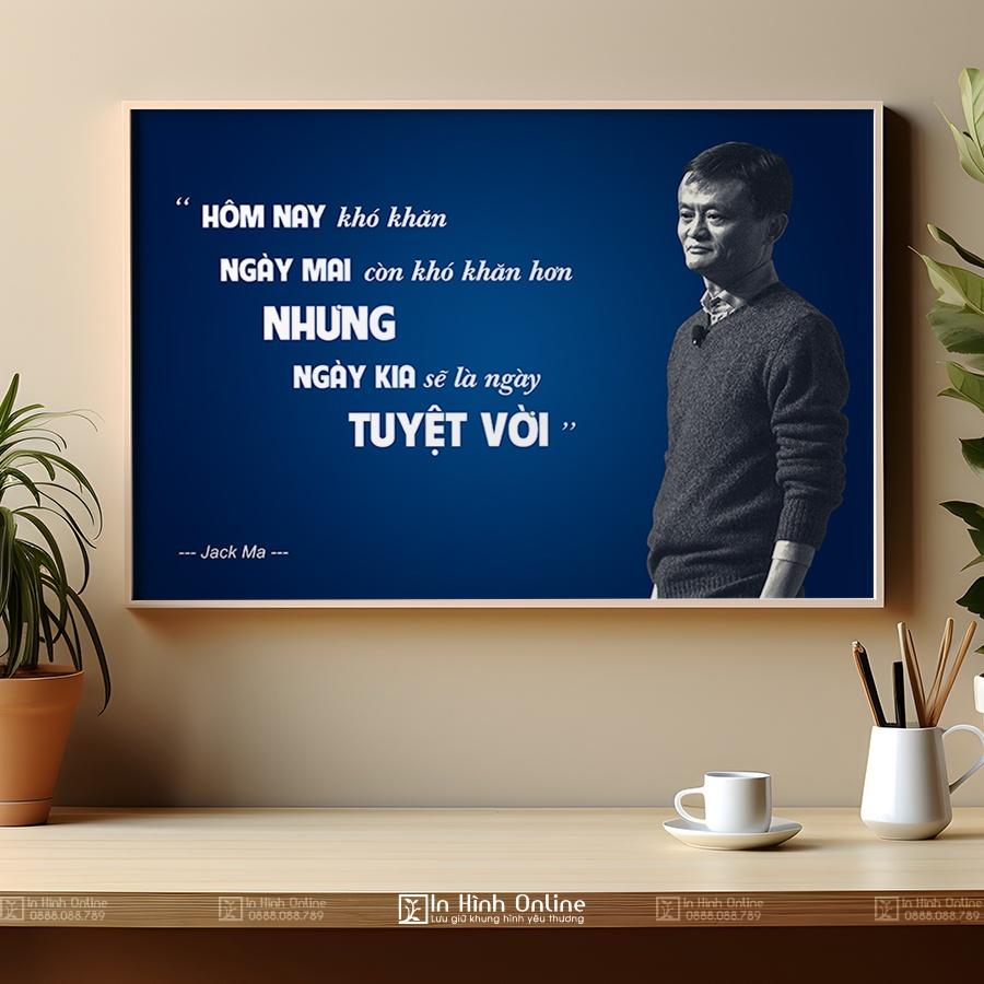 Tranh Jack Ma: Hôm nay khó khăn, ngày mai càng khó khăn hơn nhưng ngày kia sẽ là ngày tuyệt vời
