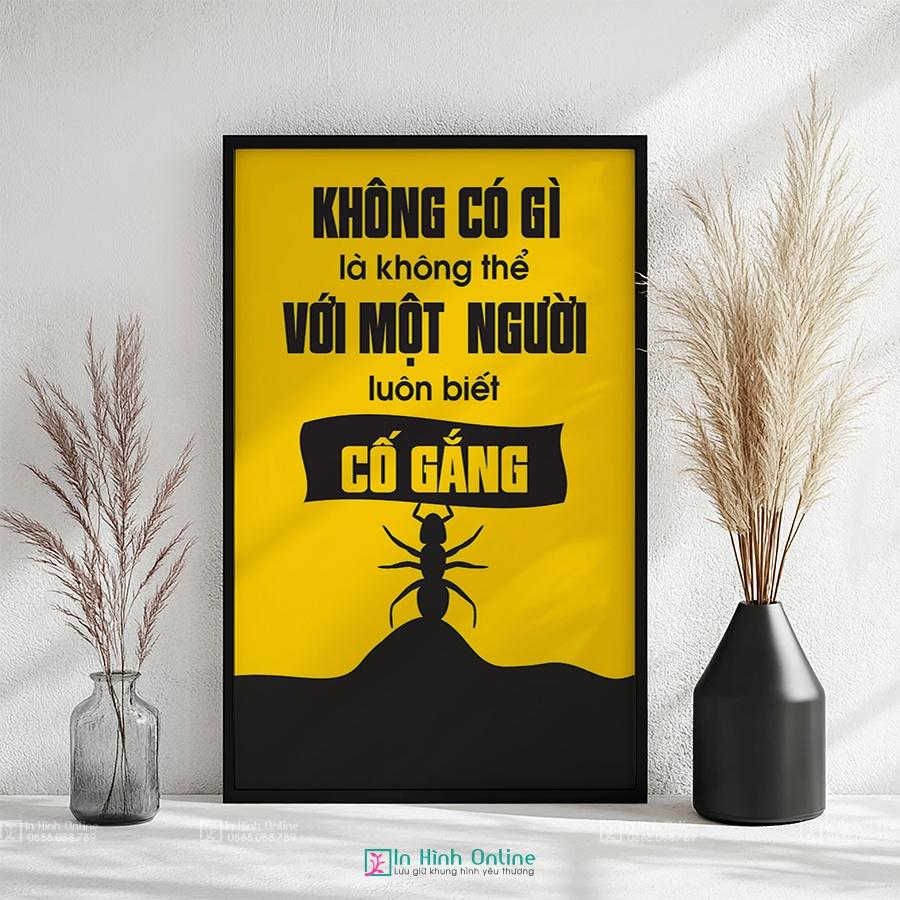 Tranh động lực: Không có gì là không thể với một người luôn biết cố gắng 2