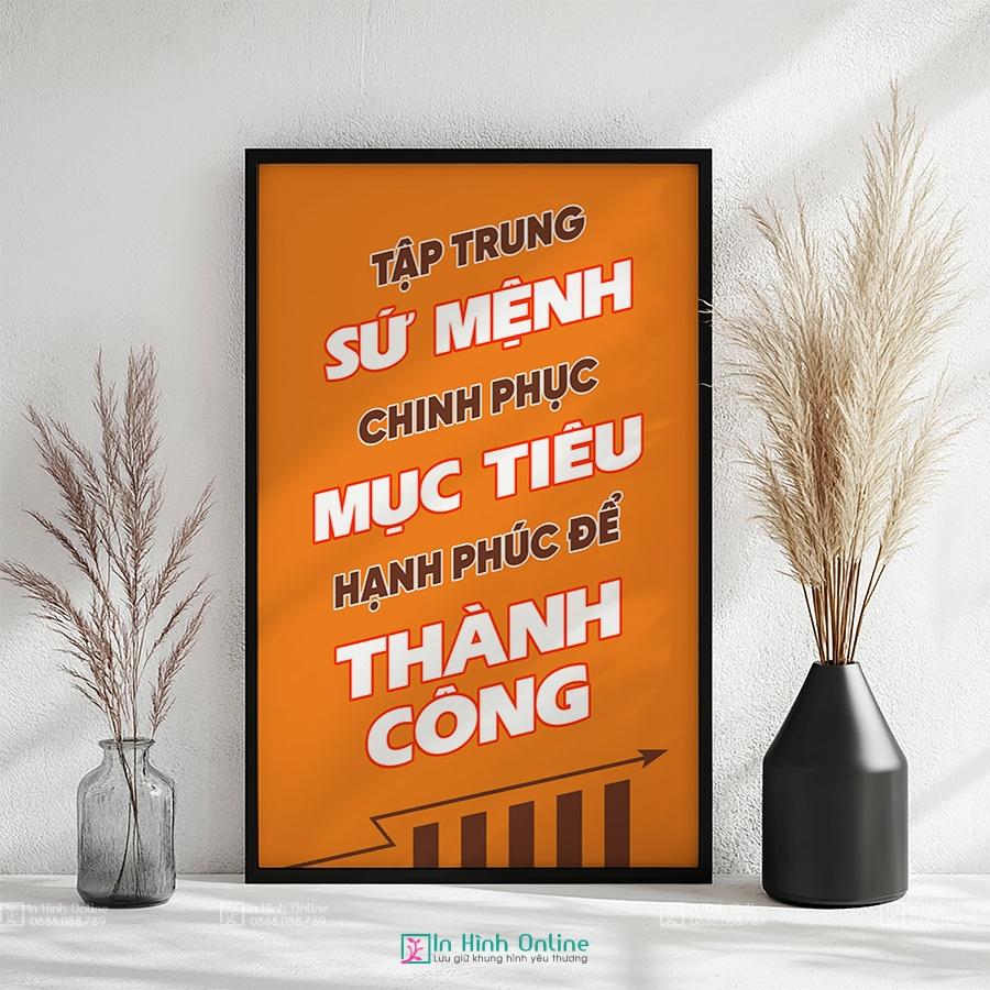 Tranh động lực: Tập trung sứ mệnh chinh phục mục tiêu hạnh phúc để thành công