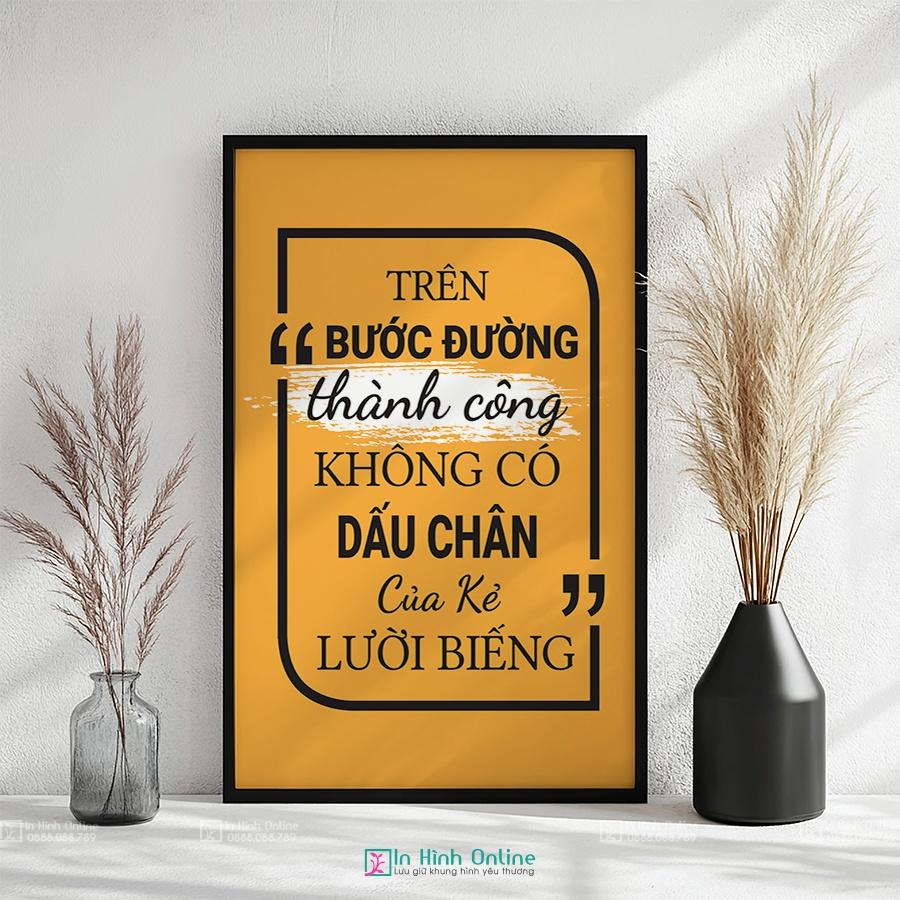 Tranh động lực: Trên bước đường thành công không có dấu chân của kẻ lười biếng mẫu 2