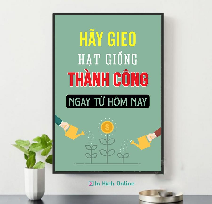 Tranh động lực:  Hãy gieo hạt giống thành công ngay từ hôm nay