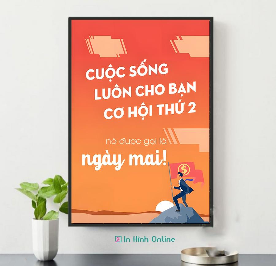 Tranh động lực: Cuộc sống luôn cho bạn cơ hội thứ hai, nó được gọi là ngày mai