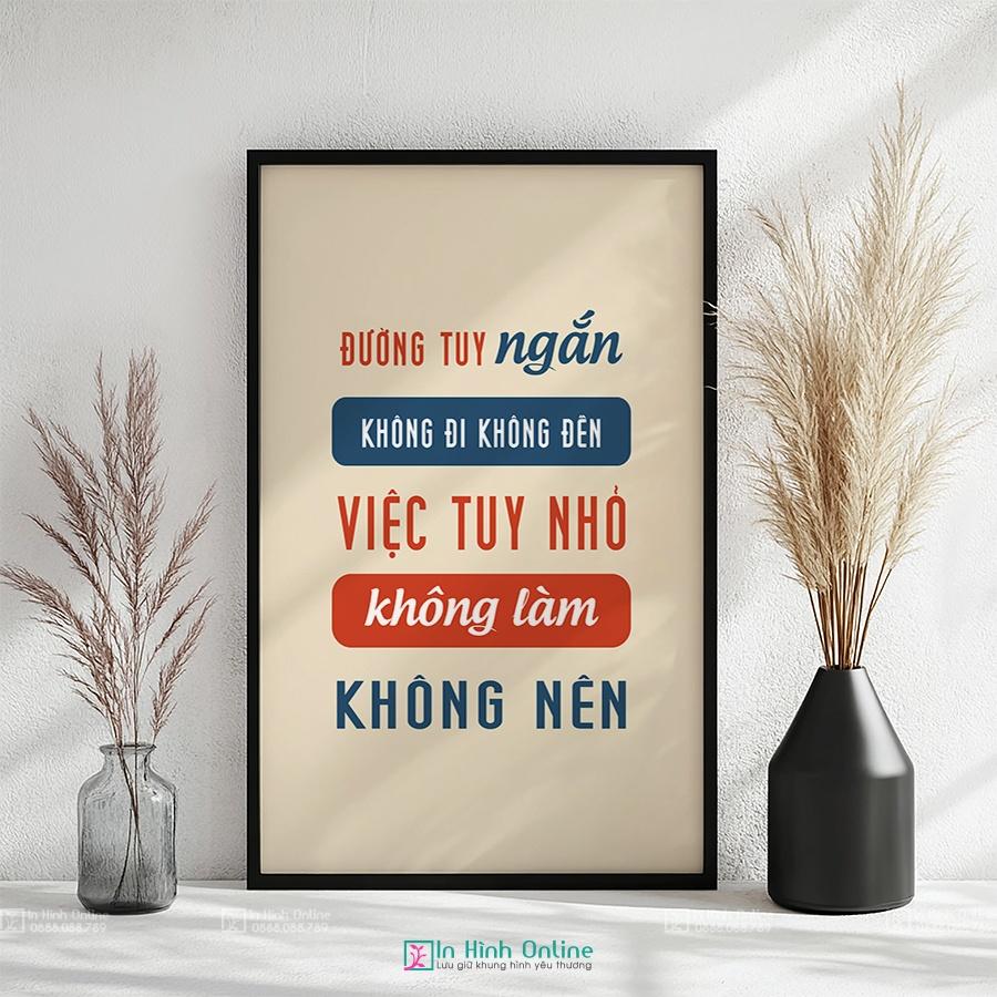 Tranh văn phòng: Đường tuy ngắn không đi không đến