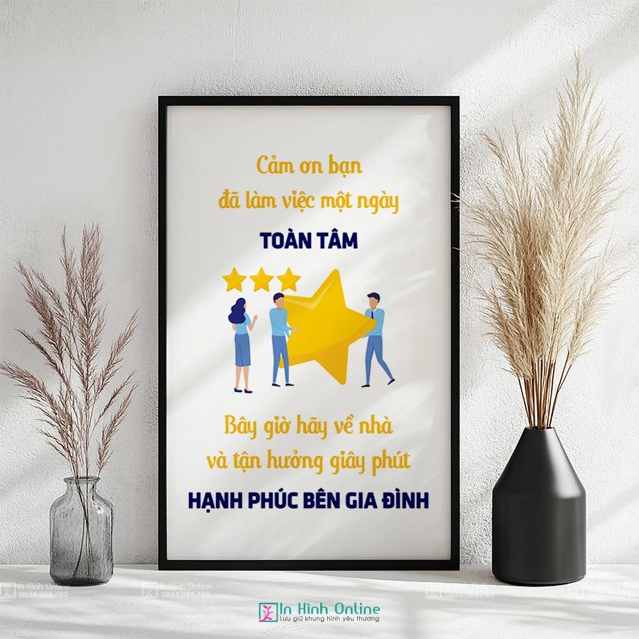 Tranh văn phòng: Cảm ơn bạn đã làm việc một ngày toàn tâm