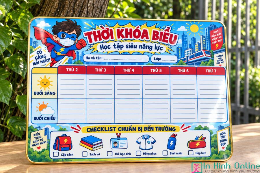 Thời Khóa Biểu Để Bàn Siêu Năng Lực Học Tập