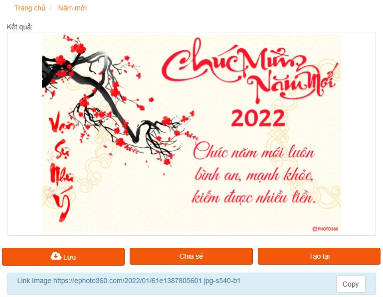 Hướng dẫn tạo thiệp chúc Tết Nhâm Dần 2022 online đẹp, đơn giản và miễn phí