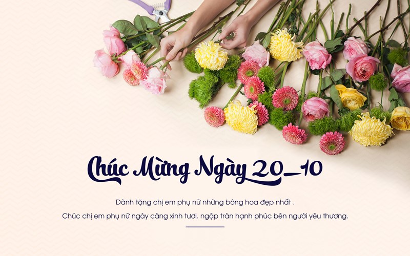 Thiệp chúc mừng 20/10 đẹp và ý nghĩa cho ngày phụ nữ Việt Nam