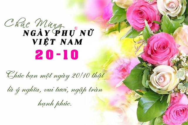 Thiệp chúc mừng 20/10 đẹp và ý nghĩa cho ngày phụ nữ Việt Nam