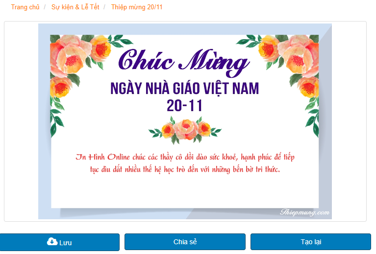 Cách tạo thiệp 20/11 kèm lời chúc ý nghĩa chỉ trong 3 phút