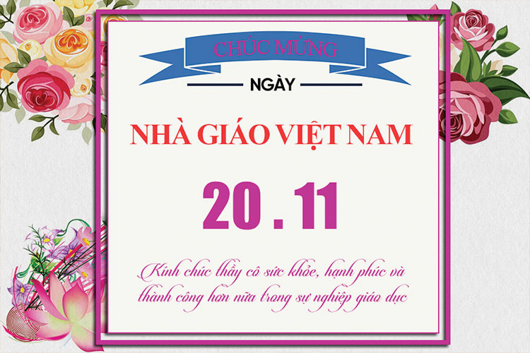 Tuyển tập mẫu thiệp 20/11 chúc mừng ngày nhà giáo Việt Nam