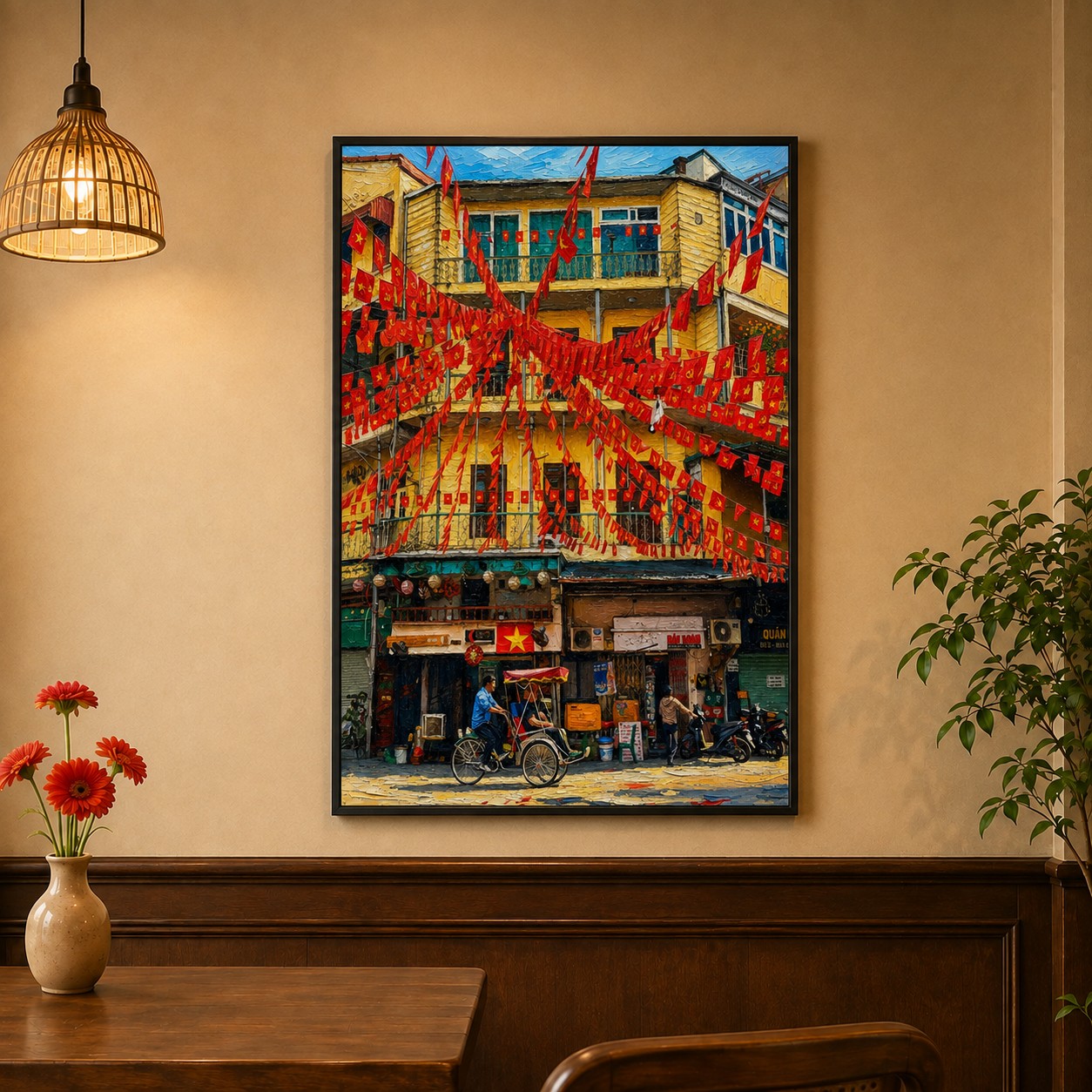 7 Mẫu Tranh Trang Trí Quốc Khánh 2/9 Đẹp, Cho Nhà, Quán Cafe Và Văn Phòng