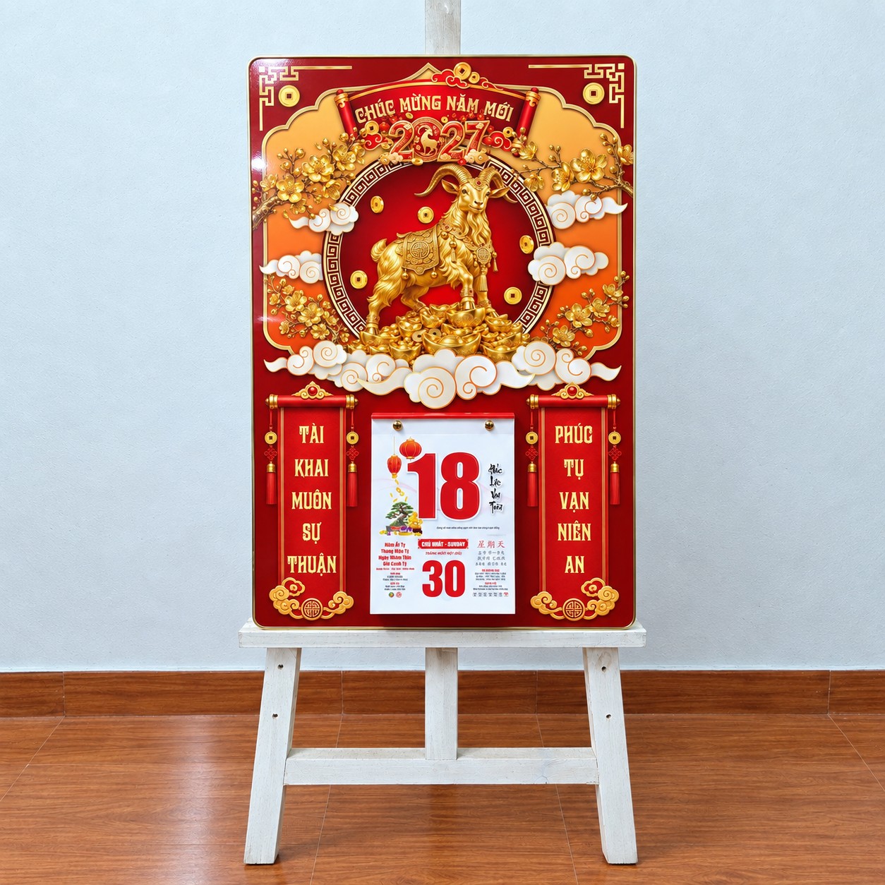 Top 12 Mẫu Đốc Lịch Đẹp 2027 – Tranh Tráng Gương 40x60