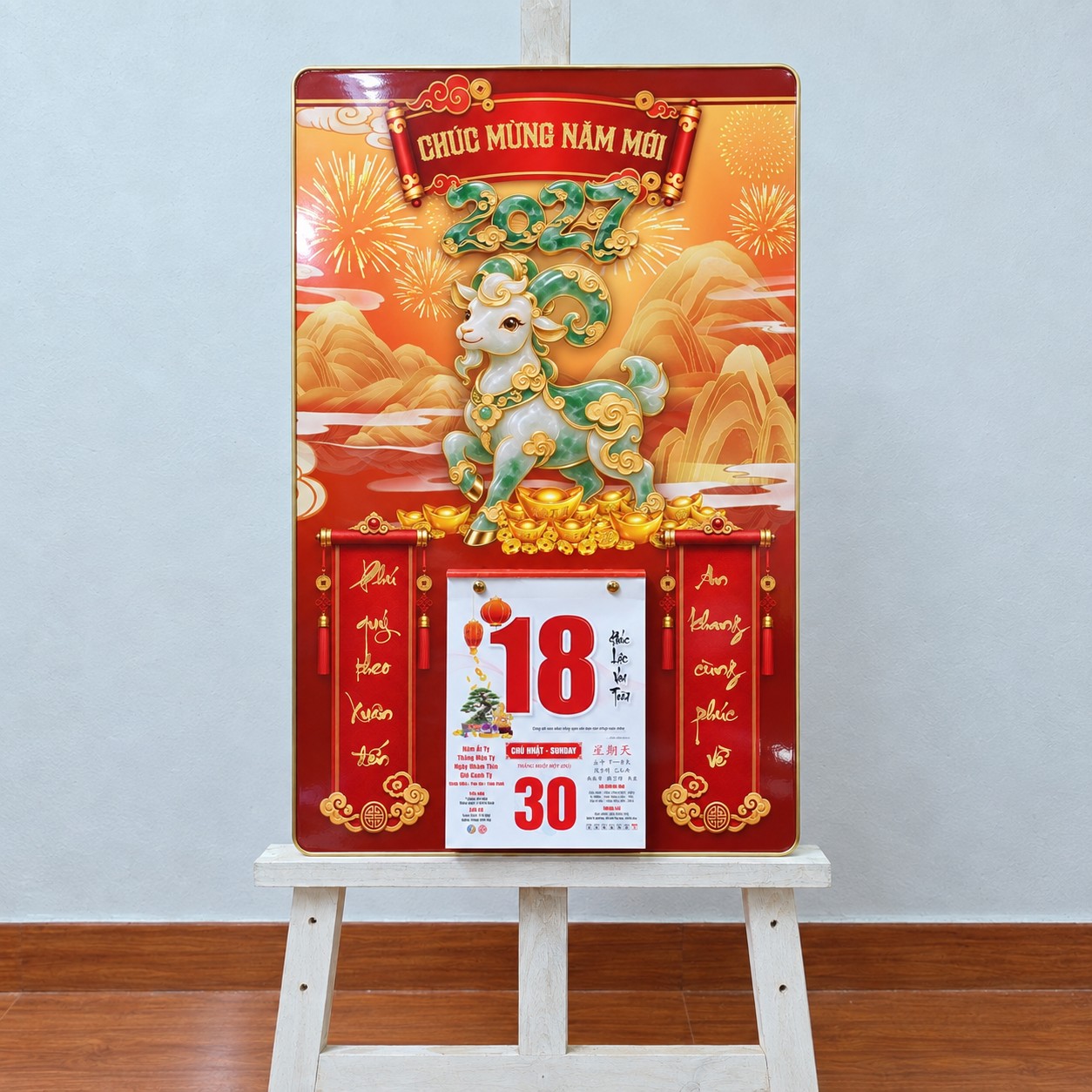Top 12 Mẫu Đốc Lịch Đẹp 2027 – Tranh Tráng Gương 40x60