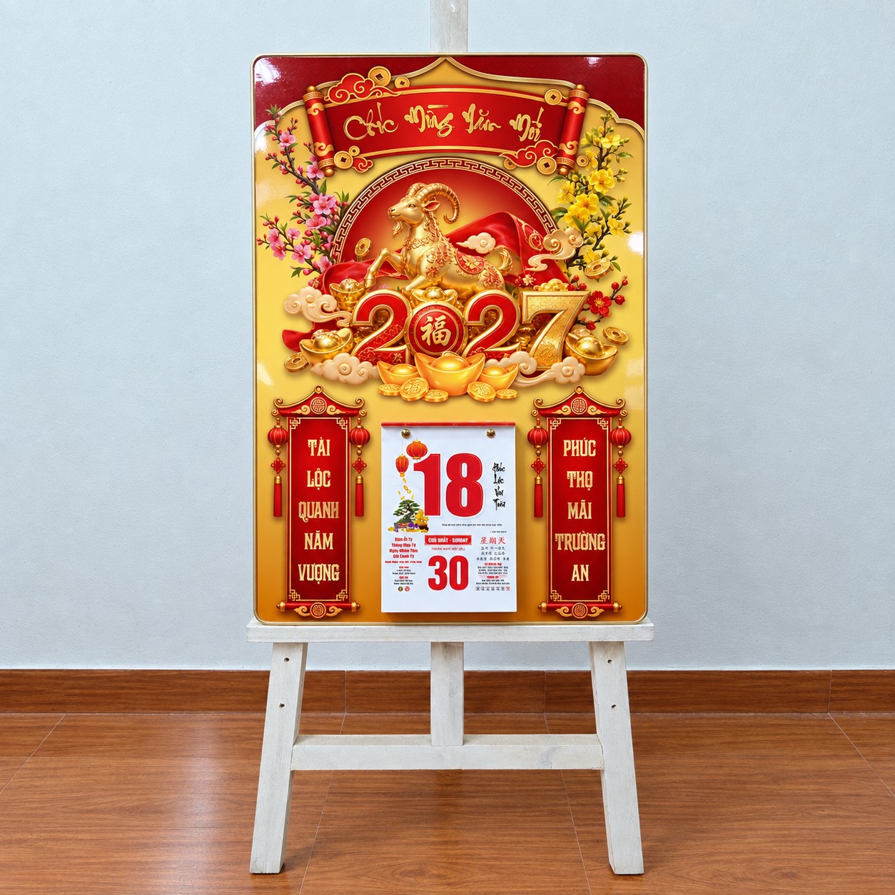 Top 12 Mẫu Đốc Lịch Đẹp 2027 – Tranh Tráng Gương 40x60